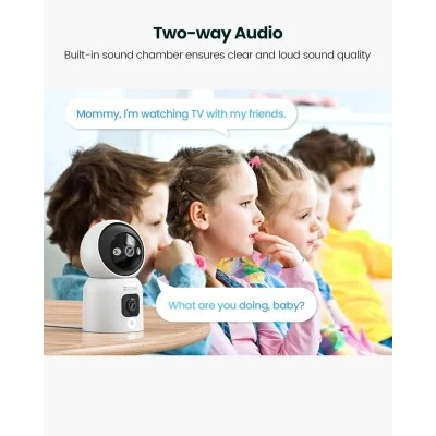 Zosi Indoor Pt Camera With Dual Lens 2Mp+2Mp - White